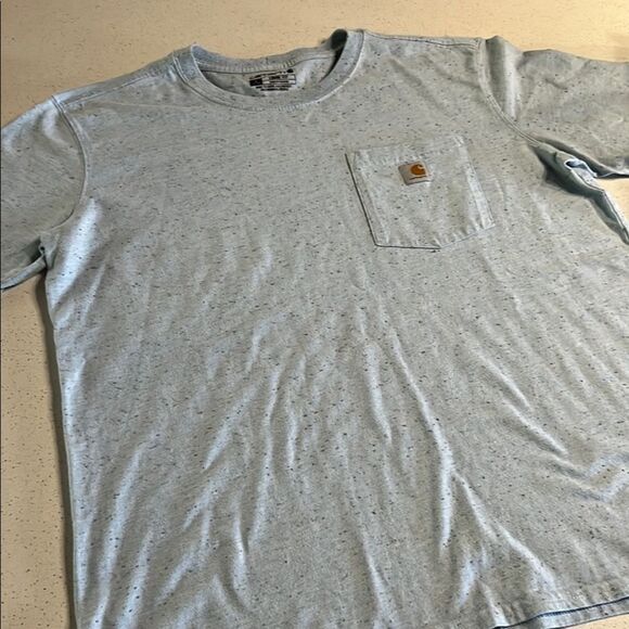 Carhartt Men's Heathered Blue Pocket Tee Size L (12-14) - Picture 1 of 7